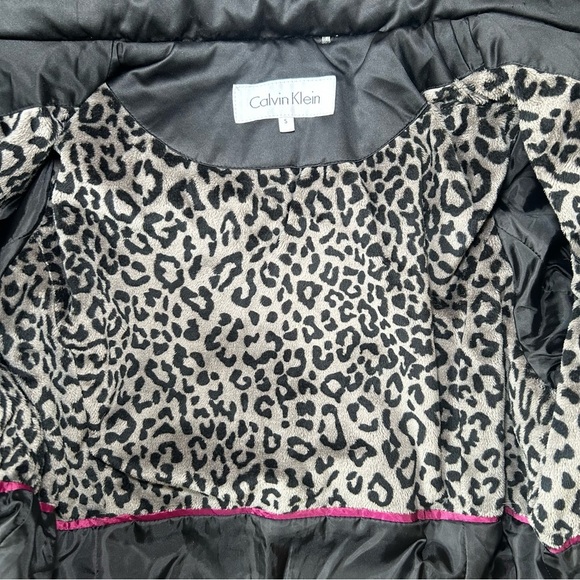 Calvin Klein Diamond Quilted Black Women's Hooded Jacket, Size Small - Picture 6 of 7